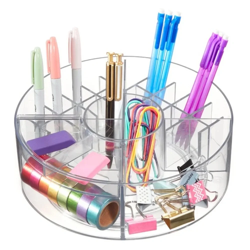 iDESIGN Lazy Susan Spinning Cosmetic Organizer, Clear